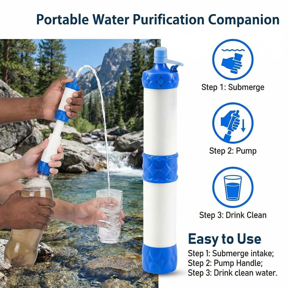 Mini filtro de agua, purificad - Water Purification Straw reseña y precio