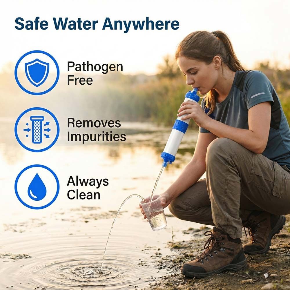 Mini filtro de agua, purificad - Water Purification Straw reseña y precio