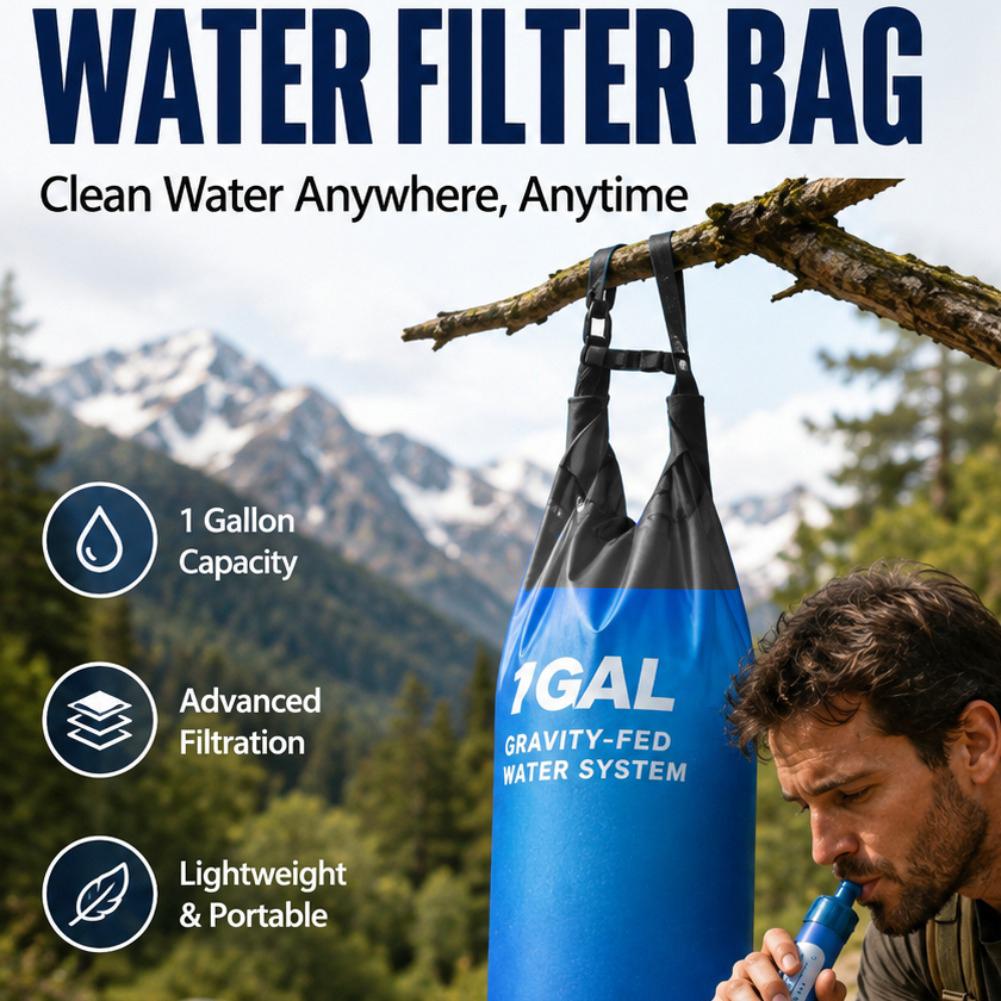 Kit de filtro de agua por grav - Water Purification Straw reseña y precio