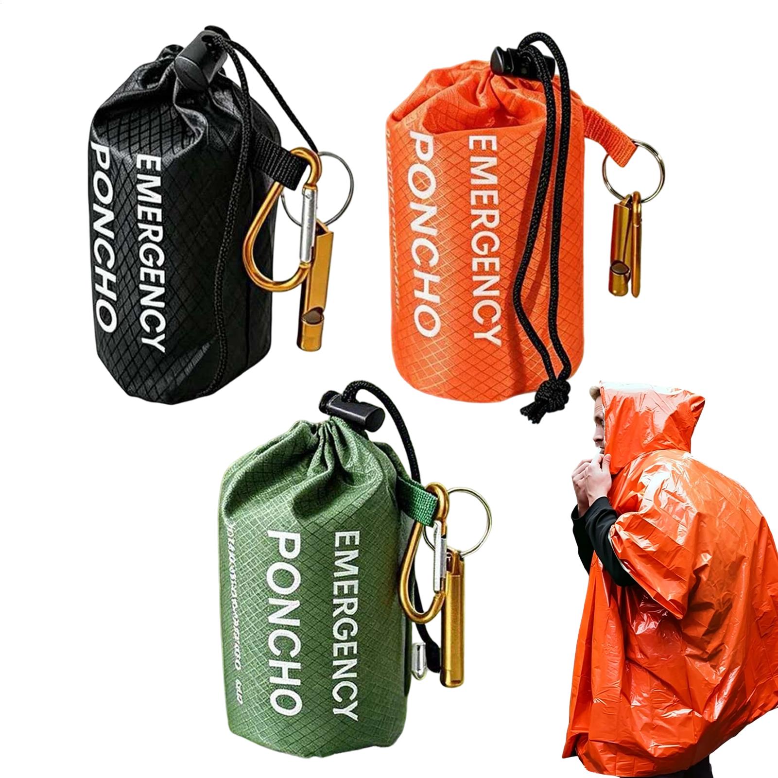 3 piezas: poncho impermeable d - Emergency Poncho Rain reseña y precio