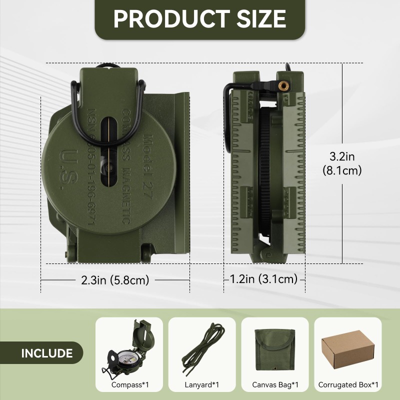 Brújula de Grado Militar, Nave - Compass Lensatic reseña y precio